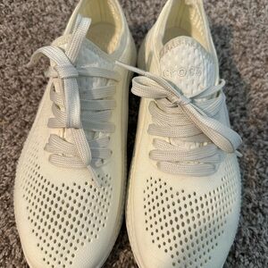 CROCS Women's Lace-Up Sneakers - White
